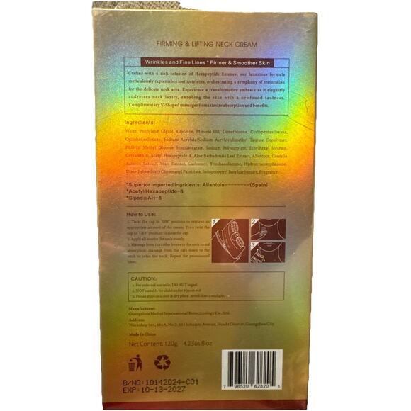 YCZ AH-8 Firming Neck Cream for Crepey Skin Body Care 4.23 Fl Oz Exp 10/13/2027 - Picture 2 of 3